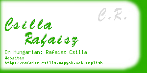 csilla rafaisz business card